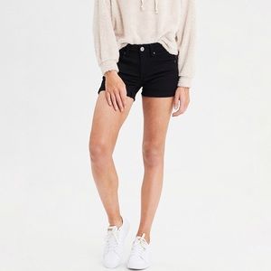 American Eagle Outfitters Black Next Level Stretch Midi Shorts